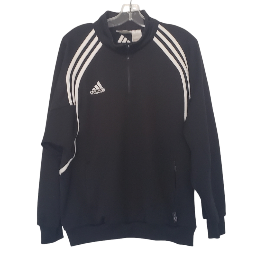 Adidas 1/4 Zip Sweatshirt Track Top Quarter Zip Vintage 90s Y2K Size M